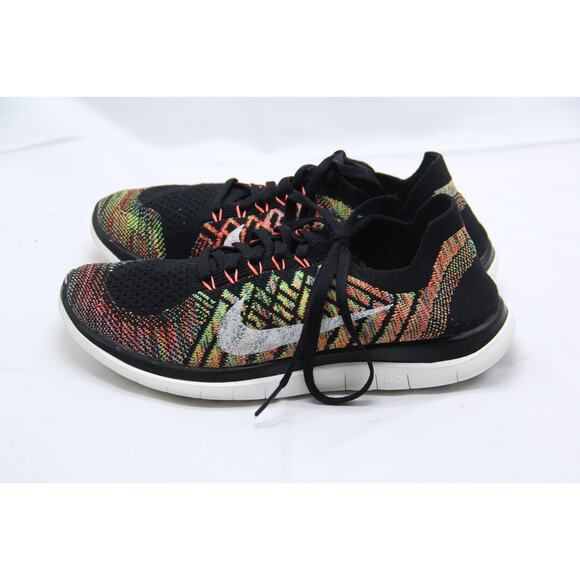 Nike Free 4.0 Flyknit Running Shoes Womens Sz 7.5 Multicolor Tie Dye 717076-011 - Picture 3 of 7
